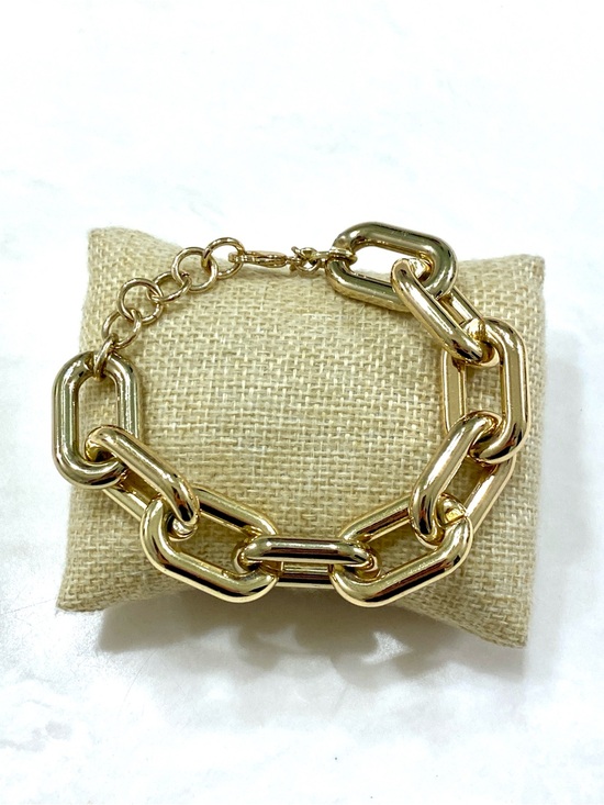 J. Crew Jewelry - J. Crew Shiny Gold Oversized Link Bracelet